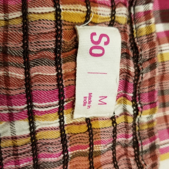 So plaid smocked midi dress - Picture 4 of 6